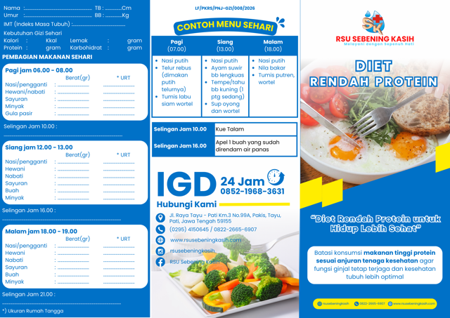 Diet Rendah Protein Pasien Gangguan Ginjal