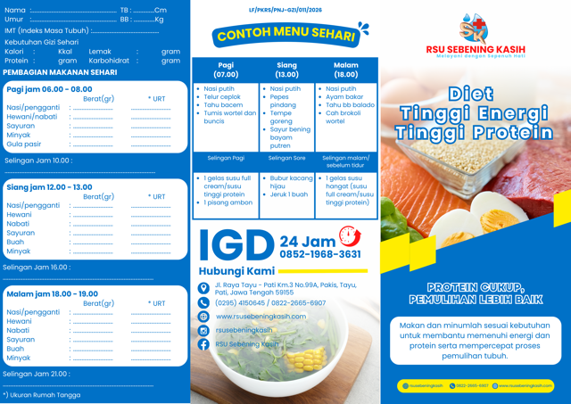 Diet TETP (Tinggi Energi Tinggi Protein)